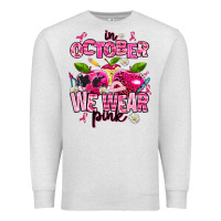Oatmeal Heather in october we wear pink teachers Premium Sweatshirt - AdoDesignShop