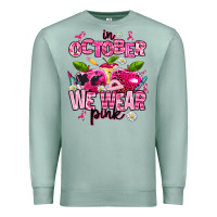 Seafoam in october we wear pink teachers Premium Sweatshirt - AdoDesignShop