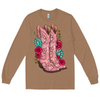 Toasted Coconut floral cowgirl boots Long Sleeve Tee - texasbilliewilder