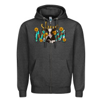 Charcoal Heather show mom with cow mothers day Zipper Hoodie - texasbilliewilder