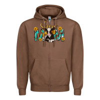 Chestnut show mom with cow mothers day Zipper Hoodie - texasbilliewilder