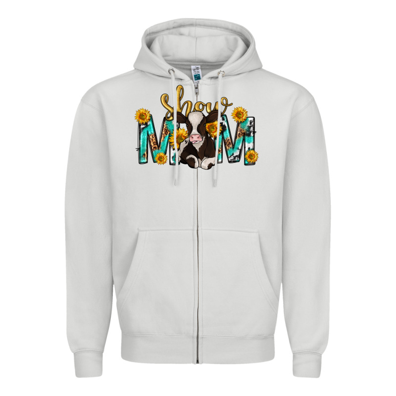 Show Mom With Cow Mothers Day Zipper Hoodie by texasbilliewilder | Teevron