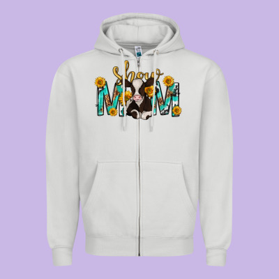 Show Mom With Cow Mothers Day Zipper Hoodie Designed By Texasbilliewilder