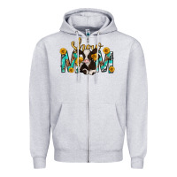 Heather Grey show mom with cow mothers day Zipper Hoodie - texasbilliewilder