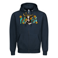 Navy show mom with cow mothers day Zipper Hoodie - texasbilliewilder