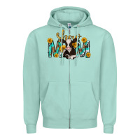 Seafoam show mom with cow mothers day Zipper Hoodie - texasbilliewilder
