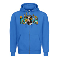 True Royal show mom with cow mothers day Zipper Hoodie - texasbilliewilder