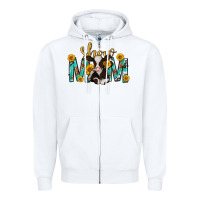 White show mom with cow mothers day Zipper Hoodie - texasbilliewilder