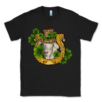 Black st patricks day goat horseshoe shamrock Classic Tee - RanaPortraitStore