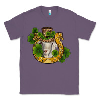 Lavender st patricks day goat horseshoe shamrock Classic Tee - RanaPortraitStore