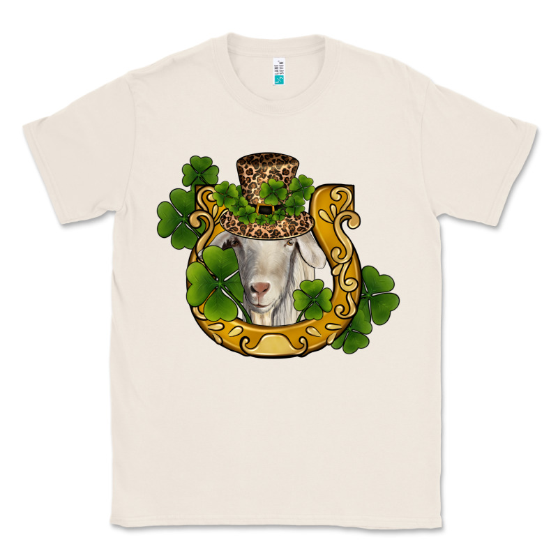 St Patricks Day Goat Horseshoe Shamrock Classic Tee by RanaPortraitStore | Teevron