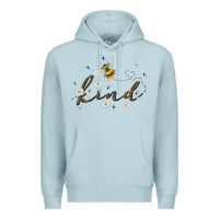 Blue Mist bee kind Premium Hoodie - MaliasSmallBusiness