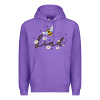 Purple bee kind Premium Hoodie - MaliasSmallBusiness