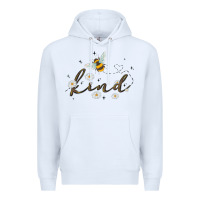 White bee kind Premium Hoodie - MaliasSmallBusiness