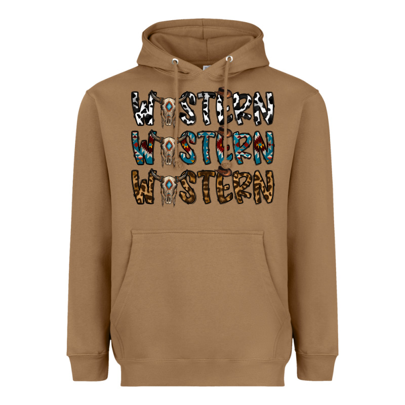 Western Western Western Heavyweight Hoodie by CowhideDigitalArt | Teevron
