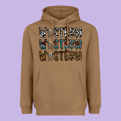 Western Western Western Heavyweight Hoodie Designed By Cowhidedigitalart