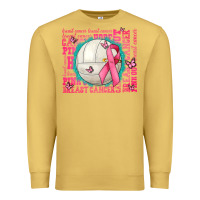 Antique Gold pink out breast cancer volleyballs Premium Sweatshirt - AdoDesignShop