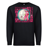 Black pink out breast cancer volleyballs Premium Sweatshirt - AdoDesignShop