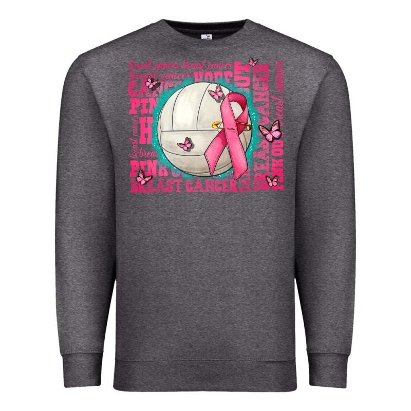 Pink Out Breast Cancer Volleyballs Premium Sweatshirt by AdoDesignShop | Teevron