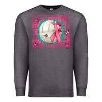 Charcoal Heather pink out breast cancer volleyballs Premium Sweatshirt - AdoDesignShop