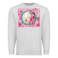 Dove Grey pink out breast cancer volleyballs Premium Sweatshirt - AdoDesignShop