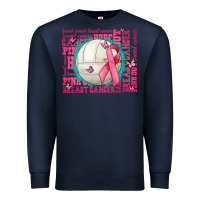 Navy pink out breast cancer volleyballs Premium Sweatshirt - AdoDesignShop