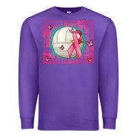 Purple pink out breast cancer volleyballs Premium Sweatshirt - AdoDesignShop