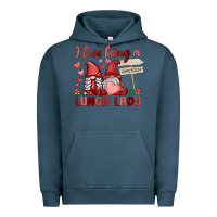 Pigment Midnight Navy i love being a lunch lady Urban Hoodie - MaliasSmallBusiness