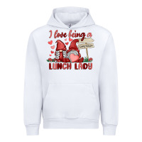 White i love being a lunch lady Urban Hoodie - MaliasSmallBusiness