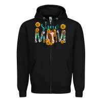 Black show mom with horse mothers day Zipper Hoodie - texasbilliewilder
