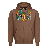 Chestnut show mom with horse mothers day Zipper Hoodie - texasbilliewilder