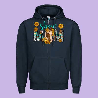 Show Mom With Horse Mothers Day Zipper Hoodie Designed By Texasbilliewilder