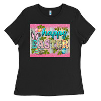 Black happy easter mousepad Ladies Tee - BarkalooDesign