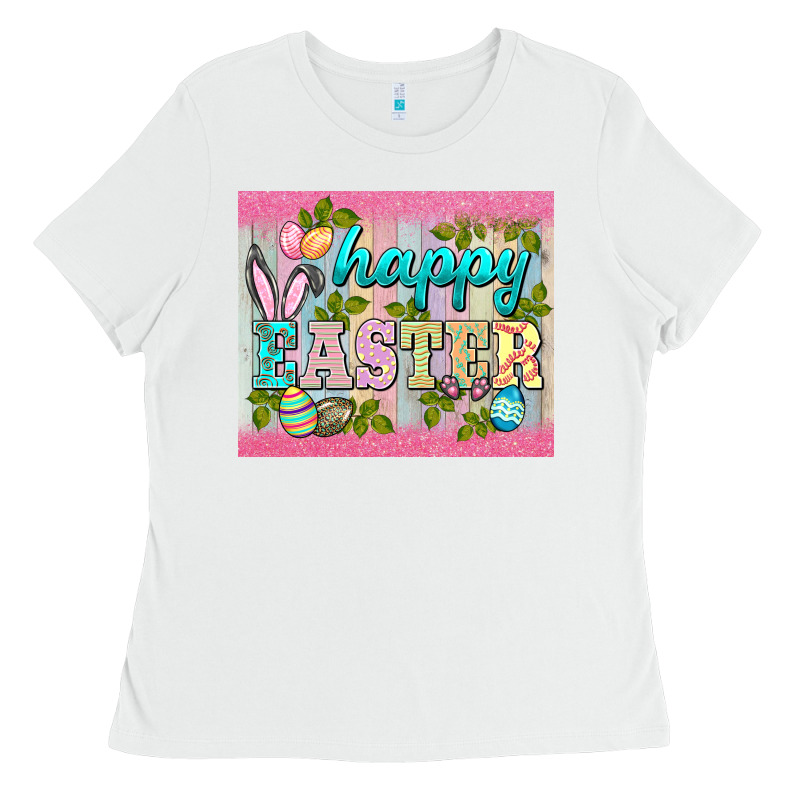 Happy Easter Mousepad Ladies Tee by BarkalooDesign | Teevron
