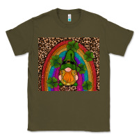 Army Green st patricks day gnomes shamrock rainwow Classic Tee - RanaPortraitStore