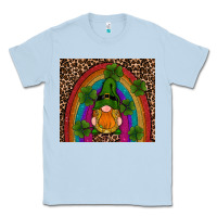 Dusty Blue st patricks day gnomes shamrock rainwow Classic Tee - RanaPortraitStore