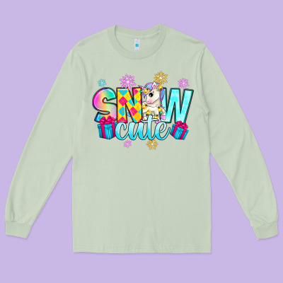 Snow Cute Witc Unicorn Long Sleeve Tee Designed By Zillion Design Studio