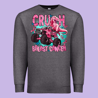Crush Breast Cancer Premium Sweatshirt Designed By Adodesignshop