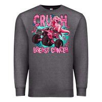 Charcoal Heather crush breast cancer Premium Sweatshirt - AdoDesignShop