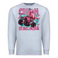 Heather Grey crush breast cancer Premium Sweatshirt - AdoDesignShop
