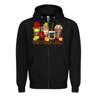 Black tis' the season softball coffee cups Zipper Hoodie - Zillion Design Studio
