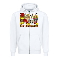 White tis' the season softball coffee cups Zipper Hoodie - Zillion Design Studio