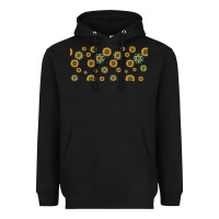 Black sunflowers and turquoise 16oz libbey glass Heavyweight Hoodie - HRA Design Shop