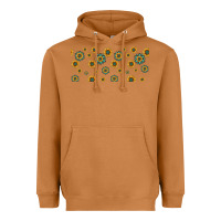 Meerkat sunflowers and turquoise 16oz libbey glass Heavyweight Hoodie - HRA Design Shop