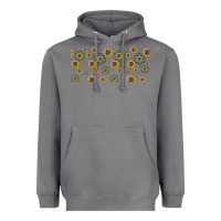 Storm sunflowers and turquoise 16oz libbey glass Heavyweight Hoodie - HRA Design Shop