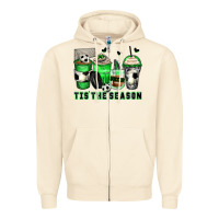Sandshell tis' the season soccer coffee cups Zipper Hoodie - Zillion Design Studio