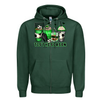 Sports Green tis' the season soccer coffee cups Zipper Hoodie - Zillion Design Studio