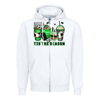 White tis' the season soccer coffee cups Zipper Hoodie - Zillion Design Studio