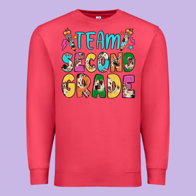 Team Second Grade Premium Sweatshirt Designed By Jahusdesignshop