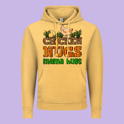 Chicken Nugs Mama Hugs Vintage Hoodie Designed By Adodesignshop